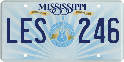 MS license plate LES246