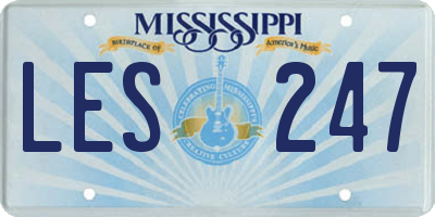 MS license plate LES247