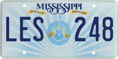 MS license plate LES248