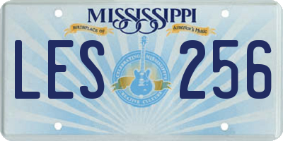 MS license plate LES256