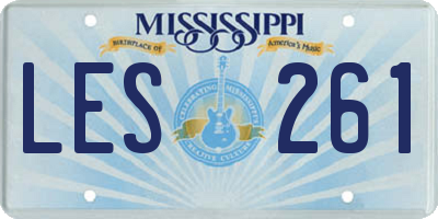 MS license plate LES261