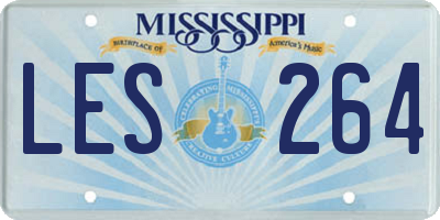 MS license plate LES264