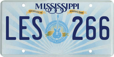MS license plate LES266