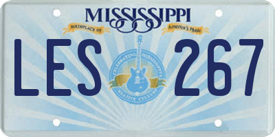 MS license plate LES267