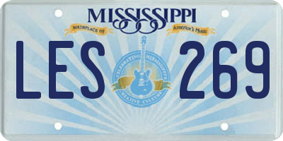MS license plate LES269
