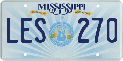 MS license plate LES270