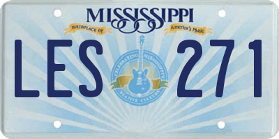 MS license plate LES271