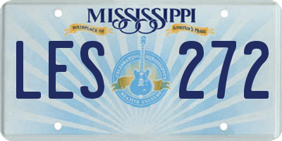 MS license plate LES272