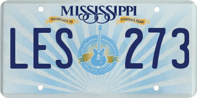 MS license plate LES273