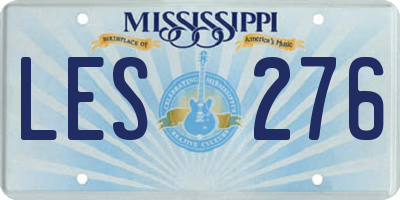 MS license plate LES276