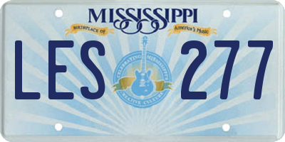 MS license plate LES277