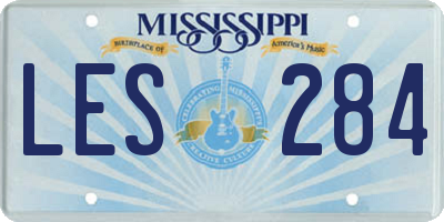 MS license plate LES284