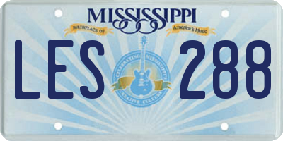 MS license plate LES288
