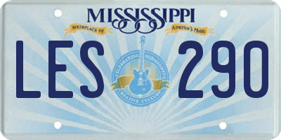 MS license plate LES290