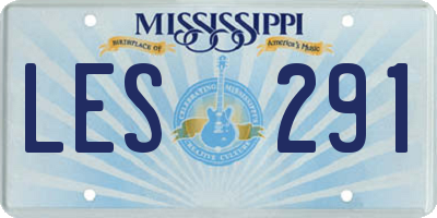 MS license plate LES291