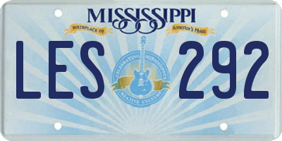 MS license plate LES292