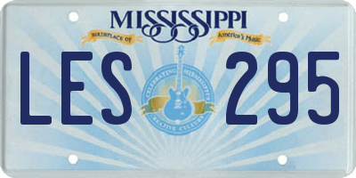 MS license plate LES295