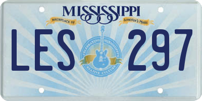 MS license plate LES297