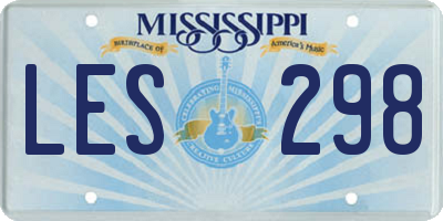 MS license plate LES298