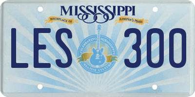 MS license plate LES300