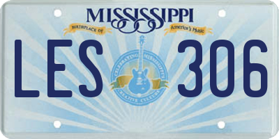 MS license plate LES306