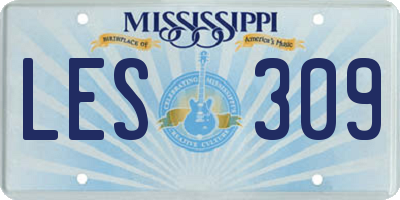 MS license plate LES309