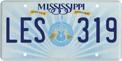MS license plate LES319