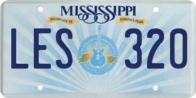MS license plate LES320
