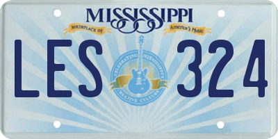 MS license plate LES324
