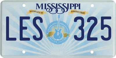 MS license plate LES325
