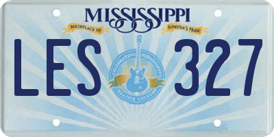 MS license plate LES327