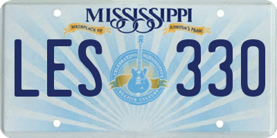 MS license plate LES330