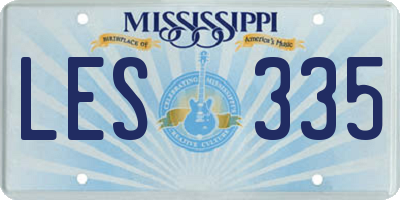 MS license plate LES335