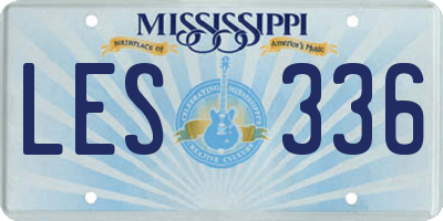 MS license plate LES336