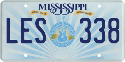 MS license plate LES338