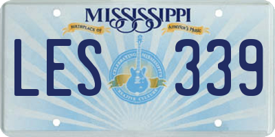 MS license plate LES339