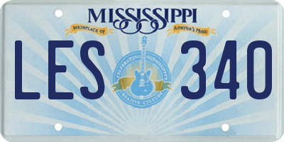 MS license plate LES340