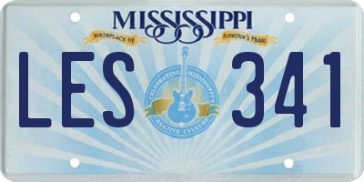 MS license plate LES341