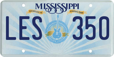 MS license plate LES350
