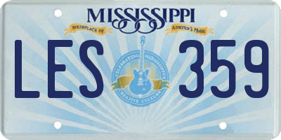 MS license plate LES359
