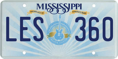 MS license plate LES360