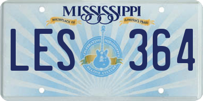 MS license plate LES364