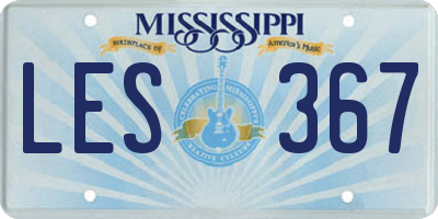 MS license plate LES367