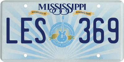 MS license plate LES369