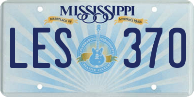 MS license plate LES370