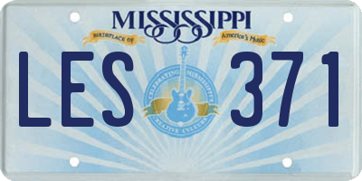 MS license plate LES371
