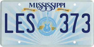 MS license plate LES373