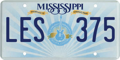 MS license plate LES375