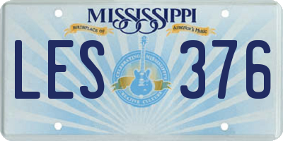 MS license plate LES376