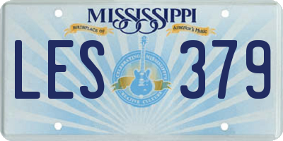 MS license plate LES379